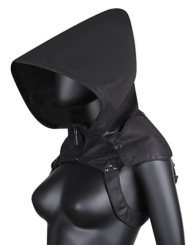  Retro Antiguo Punk y gótico Medieval Sudadera Chaleco Feria del Renacimiento Ranger élfico Tiro al arco Hombre Mujer Vikingo Fantasía Mascarada Fiesta Adulto Chal