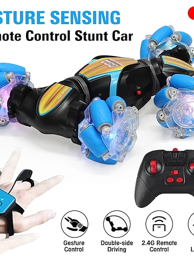  2.4g 4wd gebaar sensing auto afstandsbediening stunt auto 360 allround drift twisting off-road dansende voertuig kinderen speelgoed w/verlichting