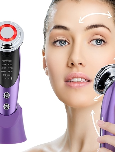  Dispozitive de lifting facial 7 în 1 rf microcurent pentru întinerirea pielii masaj facial terapie cu lumină aparat de înfrumusețare anti-îmbătrânire a ridurilor
