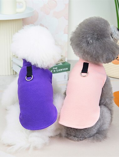 Cachorros Gatos Moletom Cor Sólida Estilo bonito Doce Inverno Macio Dia a Dia Casual / Diário  Roupas de cachorro para cachorro