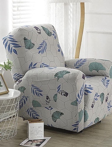  Fundas para sillones reclinables, fundas superelásticas con estampado floral, fundas antideslizantes para sofá de 1 plaza, fundas para sillones Lazy Boy, protectores de muebles con bolsillo lateral