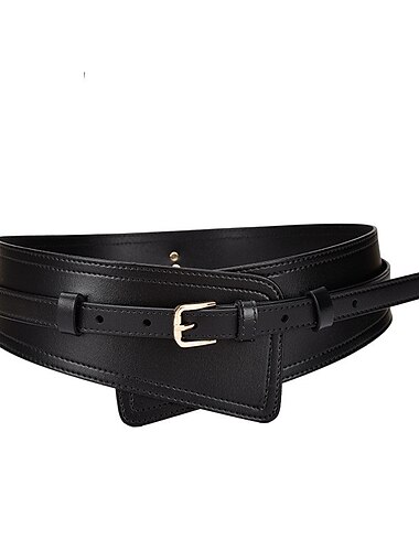  Damen Gürtel Kunstleder Weiß Schwarz Kamel Khaki Orange Weiter Gürtel Outdoor Strasse Alltagskleidung Festtage Einfarbig / Frühling / Sommer / Herbst / Winter