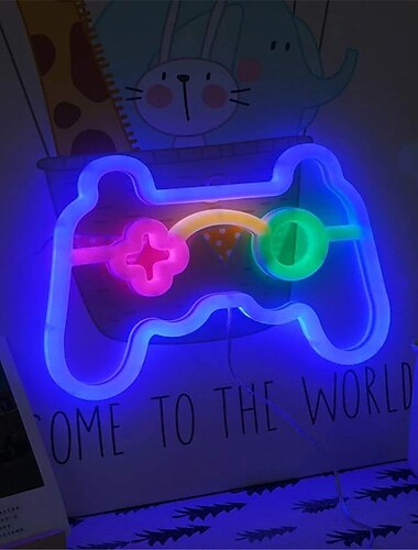  luces de neón decoración juego controlador caja lámpara atmósfera decoración interior lámpara led panel posterior lámpara de neón