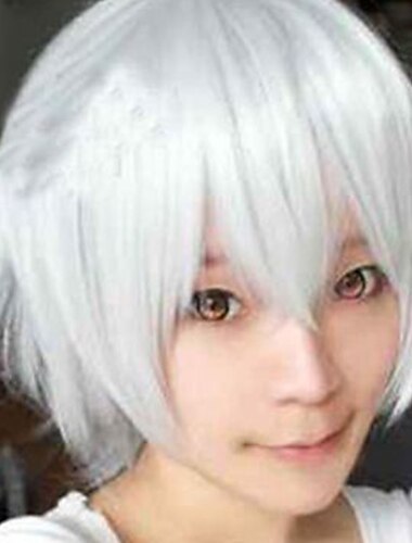  Parrucca Cosplay Nuova Anime Bobo Parrucca Rossa Verde Oro Capelli Corti Msn Versione Coreana Riparazione del Viso Parrucche di Halloween