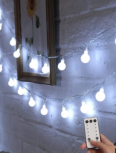  koule koule řetězová světla 100 m 330 stop 800 LED pohádková řetězová světla zapojte s 8 režimy vzdálená výzdoba pro vnitřní venkovní párty svatba vánoční stromeček zahrada halloween teplá bílá bílá