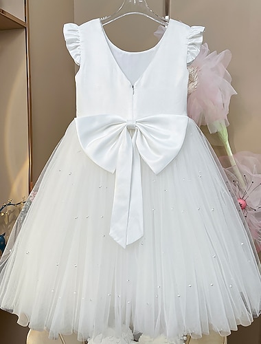 Детское праздничное платье Девочки Платье принцессы Платье для первого причастия Платье для вечеринки Официальные Выступление Свадьба Принцесса Красивый Рюши Сетка Сплошной цвет Без рукавов   Детское праздничное платье Девочки Платье принцессы Платье для первого причастия Платье для вечеринки Официальные Выступление Свадьба Принцесса Красивый Рюши Сетка Сплошной цвет Без рукавов