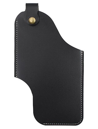  heren leren riemclip telefoon holster - vintage pu leren heuptas case met drukknoopsluiting, handsfree mobiele telefoon houder voor buiten reizen & dagelijks gebruik