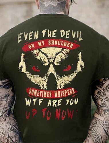  Herren Buchstabe T Shirt Grafischen T-Shirt Lustige T-Shirts Kurzarm T-Shirt 3D-Druck Rundhalsausschnitt Hemd Vintage Modisch Designer Strasse Casual Täglich Schwarz Armeegrün Rote Sommer Bekleidung