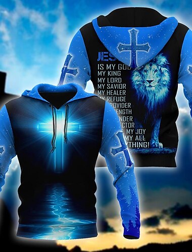  Herren Flügel Kreuz der Templer Hoodie Sweatshirt Kapuze Hoodies Pullover Hoodie Sweatshirt Kapuze Langarm Sweatshirt mit Kapuze Mit Kapuze Strassenmode 3D-Druck Täglich Sport Weinrot