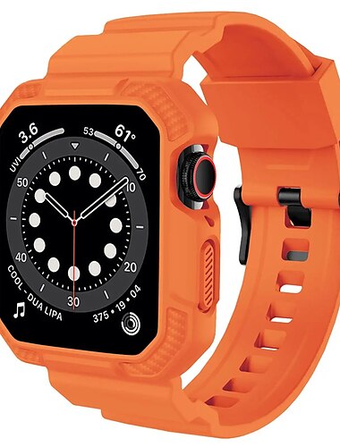  Militair beschermend Compatibel met: Apple Watch-horlogebandje 38mm 40mm 41mm 42mm 44mm 45mm 49mm Robuust TPU Vervangende horlogeband voor iwatch Series Ultra 8 7 SE 6 5 4 3 2 1