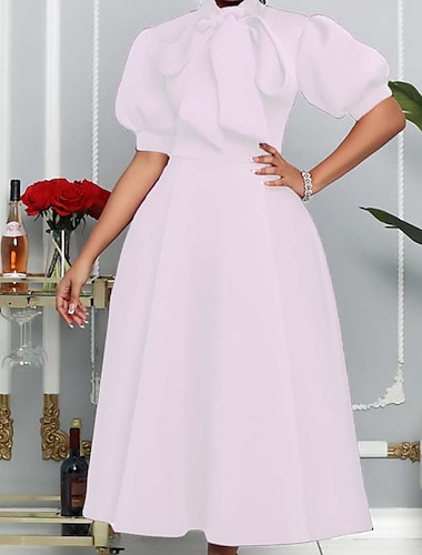  damska plus size krzywa sukienka wielkanocna sukienka z golfem jednokolorowa z krótkim rękawem wiosna jesień elegancka sukienka na studniówkę sukienka maxi formalna sukienka