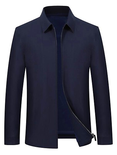  Per uomo Giacca Leggera Giacca Estiva Giacca Camicia Giacca a vento Abbigliamento quotidiano Casual Quotidiano Cerniera Frontale Tasca interna Interstagionale Autunno & Inverno Tinta unita Casual