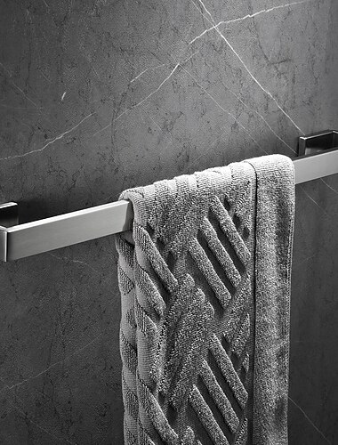  wieszak na ręczniki ścienny wieszak na ręczniki ze stali nierdzewnej 304 półka łazienkowa nowoczesny styl wieszak na ręczniki 50cm/60cm(czarny/nikl szczotkowany/chrom)