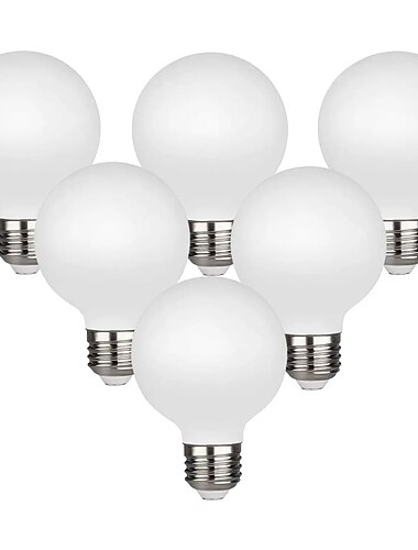  2-6 τμχ g80 7w globe led λαμπτήρας Edison 650lm e27 βάσης ιριδίζον γυαλί με όψη πολύ κατάλληλο για ντουλάπα φωτιστικό δαπέδου καθρέφτη νιπτήρα ac85-265v