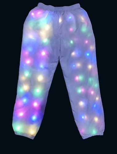  מעיל ליל כל הקדושים זוהר נשים קפוצ'ונים לגברים מעיל עם led זוהר למסיבה בר תלבושות DJ במה בגדי ריקוד רחיץ במידות גדולות