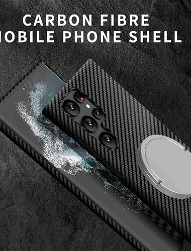  Чехол для телефона Samsung Galaxy S23 S22 S21 Plus Ultra с Magsafe магнитный пылезащитный защита от падений с угловыми/волнообразными линиями углеродное волокно