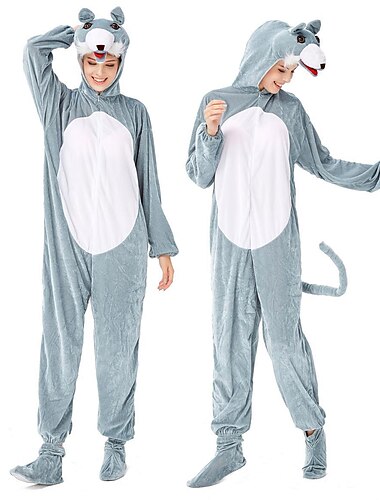  Erwachsene Zeichen Onesie-Kostüm Faschingskostüme Wolf Pyjamas-Einteiler Kigurumi-Pyjamas Für Herren und Damen Karneval Karikatur
