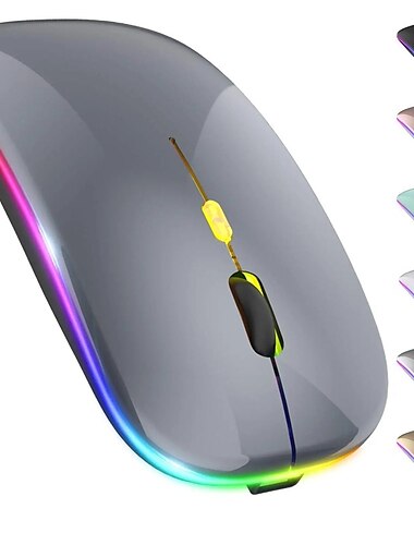  LED-Funkmaus Slim Silent Mouse 2,4 g tragbare mobile optische Office-Maus mit USB- und Typ-C-Empfänger 3 einstellbare dpi-Stufen für Laptop PC Notebook Macbook