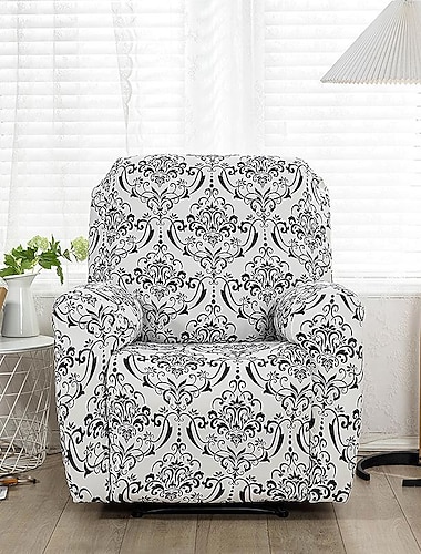  Relaxsessel-Bezüge, Schonbezüge, superelastisch, mit Blumenmuster, rutschfest, 1-Sitzer-Sofabezug, Lazy Boy-Stuhlbezüge, Möbelschutz mit Seitentasche für das Wohnzimmer