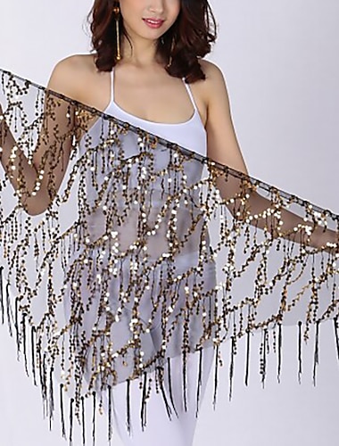  Belly Dance Hip Scarves Women's Performance Chinlon Sequin Hip Scarf Party Accessories
