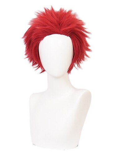  Parrucche Cosplay Rosso Liscio Capelli Sintetici Corto Parrucche Per uomo Parrucche Per la festa