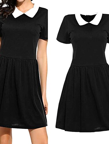  Keskiviikko Addams keskiviikko Mekot Naamiaisasu Cosplay Naamiaiset Elokuva-cosplay for Naisten Aikuisten Naamiaiset
