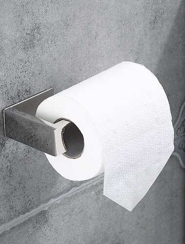  toiletrolhouder, sus304 zelfklevende toiletrolhouder voor aan de muur, roestvrijstalen toiletpapierhouders (zwart/chroom/gouden/geborsteld nikkel)