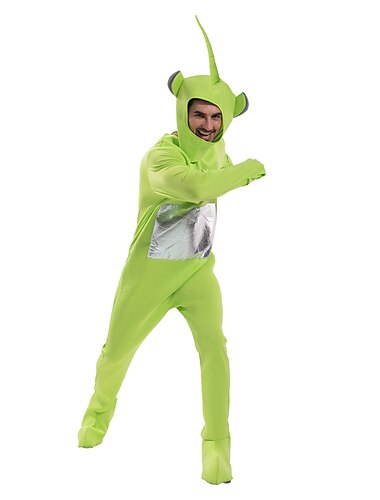  Paare Alien Teletubbies Cosplay Kostüm Familienkostüm Halloween Gruppenfamilienkostüme Unisex Film Cosplay Kostümparty Onesie Halloween Karneval Maskerade lustiges Kostüm