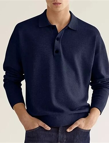  Męskie Bluza dresowa Zjechać na pobocze Zielony Rumiany róż Khaki Czerwony Granatowy Kołnierz polo Jednokolorowe Sport i turystyka Streetwear Codzienny Duży i wysoki Niezbędnik Zima Jesień Odzież