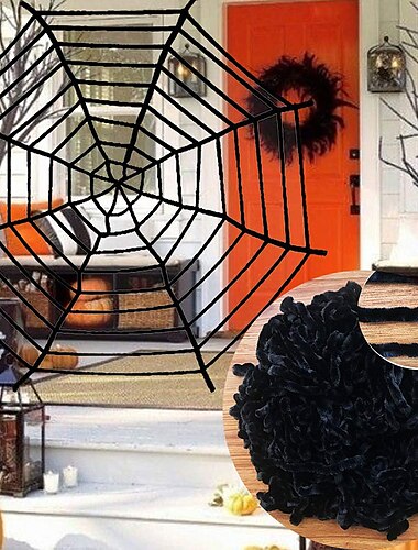  Halloween neues Spinnennetz Dreiecksnetz Simulation Superplüsch Spinnengeisterfestival Innen- und Außendekoration Requisiten