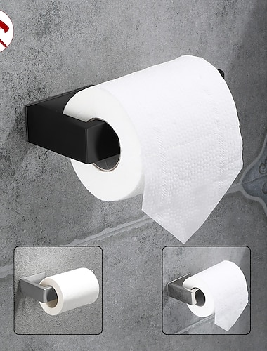  держатель для туалетной бумаги, самоклеящийся настенный держатель рулона туалетной бумаги sus304, держатели для туалетной бумаги из нержавеющей стали (черный / хром / золотой / матовый никель)