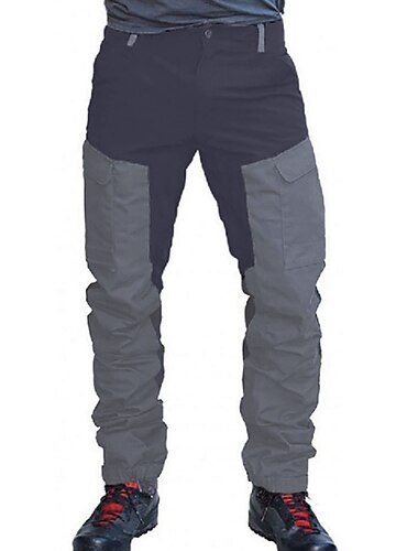  Herren Cargohosen Arbeitshose Trainingshose Track Pants Strassenmode Farbblock Außen Ripstop Atmungsaktiv Multi Pocket Schweißableitend Unten 6 Taschen Tasche mit Reißverschluss Schwarz Purpur