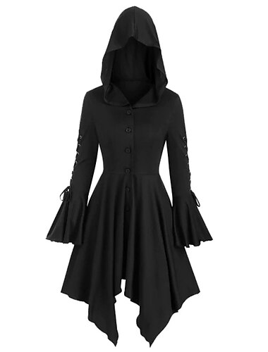  Retro Vintage Punk & Gothic Mittelalterlich Kleid Maskerade Hexe Pestdoktor Damen Fantasie Steampunk Walpurgisnacht Maskerade Party Erwachsene Kleid