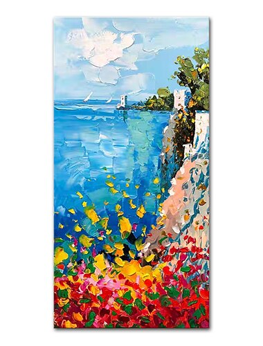  مينتورا اليدوية مدينة المشهد لوحات زيتية على قماش جدار الفن الديكور الحديثة مجردة المناظر البحرية صورة للمنزل ديكور توالت لوحة بدون إطار