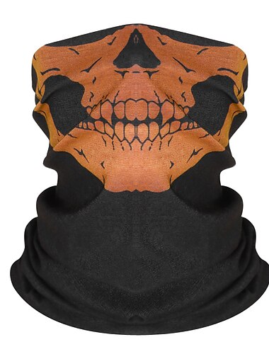  Halloween-Multifunktions-Magie-Kopftuch-Reitmaske zum Warmhalten um den Busen Halloween-Requisiten Schädel-Varietäts-Gesichtstuch
