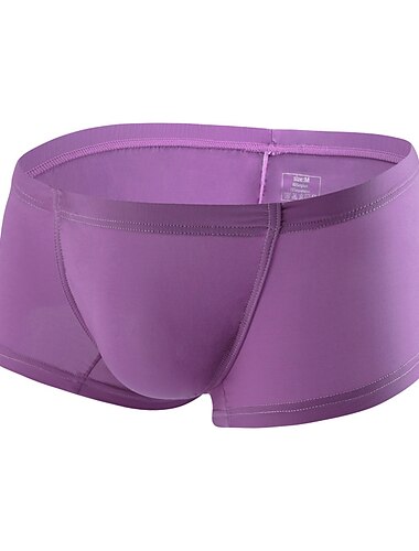  Per uomo 1 confezione Biancheria intima Mutandine di base Boxer Slip Nylon Antiparassitario A prova di perdita Colore puro Vita normale Nero Bianco