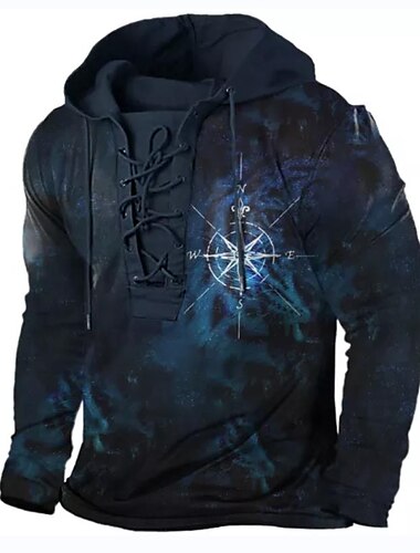 Men's Number Graphic Prints Hoodie Hoodies Sweatshirt Pullover Hoodie Sweatshirt Long Sleeve Hooded Sweatshirt Hooded Streetwear 3D Print Sports & Outdoor Daily Sports Light Green Blue Lace up Print