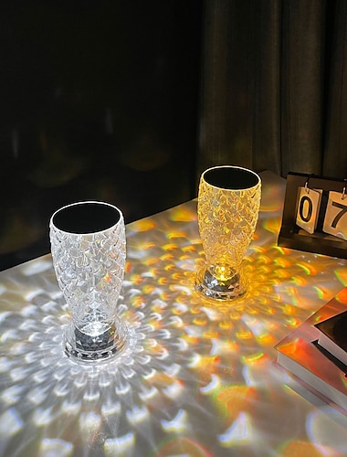 lampă de masă din cristal lampă de atmosferă cu cântare de pește lampă de birou de cristal în stil ins lampă de birou pentru dormitor pentru restaurant o lampă de birou reîncărcabilă alimentată prin