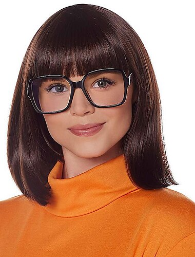  ベルマ ウィッグ - スクービー・ドゥー コスプレ パーティー ウィッグ ハロウィン ウィッグ