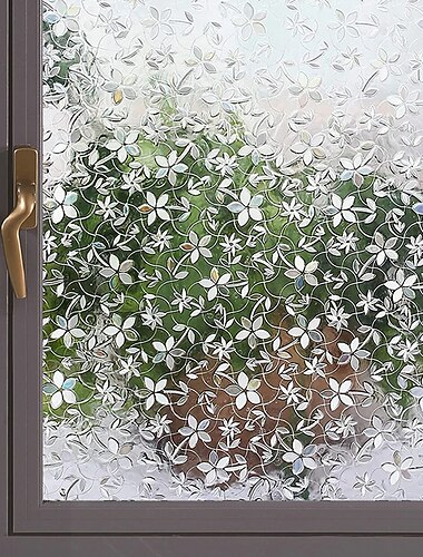  100 x 45 cm pvc matt statisch haftende lichtdurchlässige glasfolie fenster privatsphäre film aufkleber home bad decortion/fensterfolie/fensteraufkleber/türaufkleber wandaufkleber für schlafzimmer