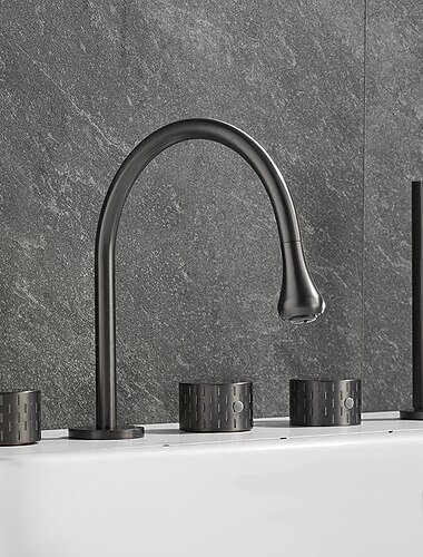  Badewannenarmatur - zeitgenössische galvanisierte römische Badewannen-Badewannen-Mischbatterien aus Messing