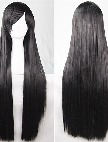  Parrucca Cosplay Capelli Lungo Dritto Cosplay Parrucca Anime Europea e Americana 80cm Parrucche di Halloween