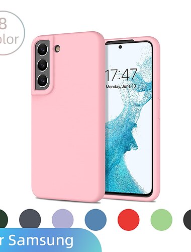  телефон Кейс для Назначение SSamsung Galaxy S24 S23 S22 S21 S20 Plus Ultra А73 А53 А33 A42 S25 Ультра Кейс на заднюю панель Силиконовый чехол противокапельный Защита от удара Однотонный Силикон