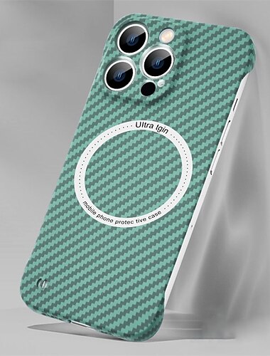  Custodia per telefono per Apple iPhone 15 Pro Max Plus iPhone 14 Pro Max iPhone 13 Pro Max 12 11 Custodia slim con MagSafe ultra sottile antiurto in fibra di carbonio PC