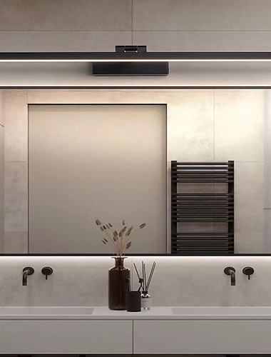  23,6 tommers sminkelys led speil frontlampe, 14w led baderomslys over speil svart veggbelysningsarmaturer for bad soverom stue skap