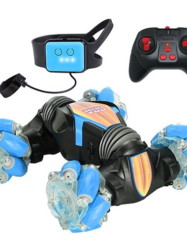  2,4 g 4WD Gestenerkennung Auto Fernbedienung Stunt Auto 360 Allround-Drift Twisting Offroad-Tanzfahrzeug Kinderspielzeug mit Lichtern