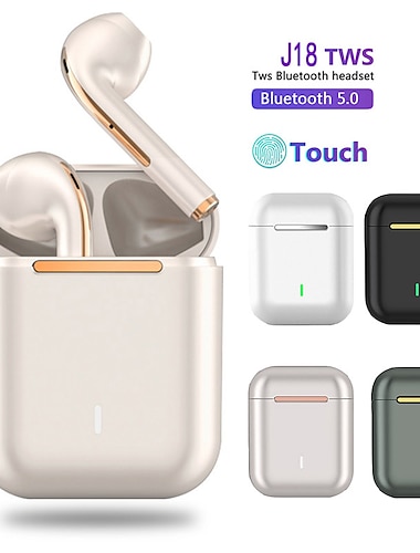  Cuffie Bluetooth J18 TWS vere con microfono Auricolari da gioco Cuffie sport per smartphone Android iOS