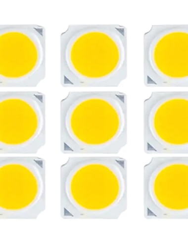  9/20 pièces lampe à led perle source blanc chaud lumière naturelle lumière blanche 3-12w cob lampe perle source d'éclairage 13.5mm * 13.5mm accessoires d'éclairage