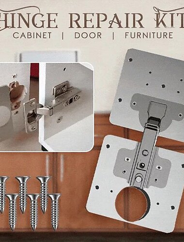  4 piezas placa de reparación de bisagras mesa plegable bisagra de puerta de gabinete muebles de cajón bisagras de puerta de ventana accesorios de hardware de muebles
