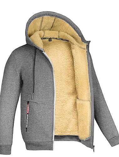  Herren Hoodie Jacke Windjacke für Wanderer Fleecejacke für Wanderer Draussen Windundurchlässig Warm Atmungsaktiv Leicht Oberbekleidung Winterjacken Trench Coat Angeln Klettern Laufen Weinrot